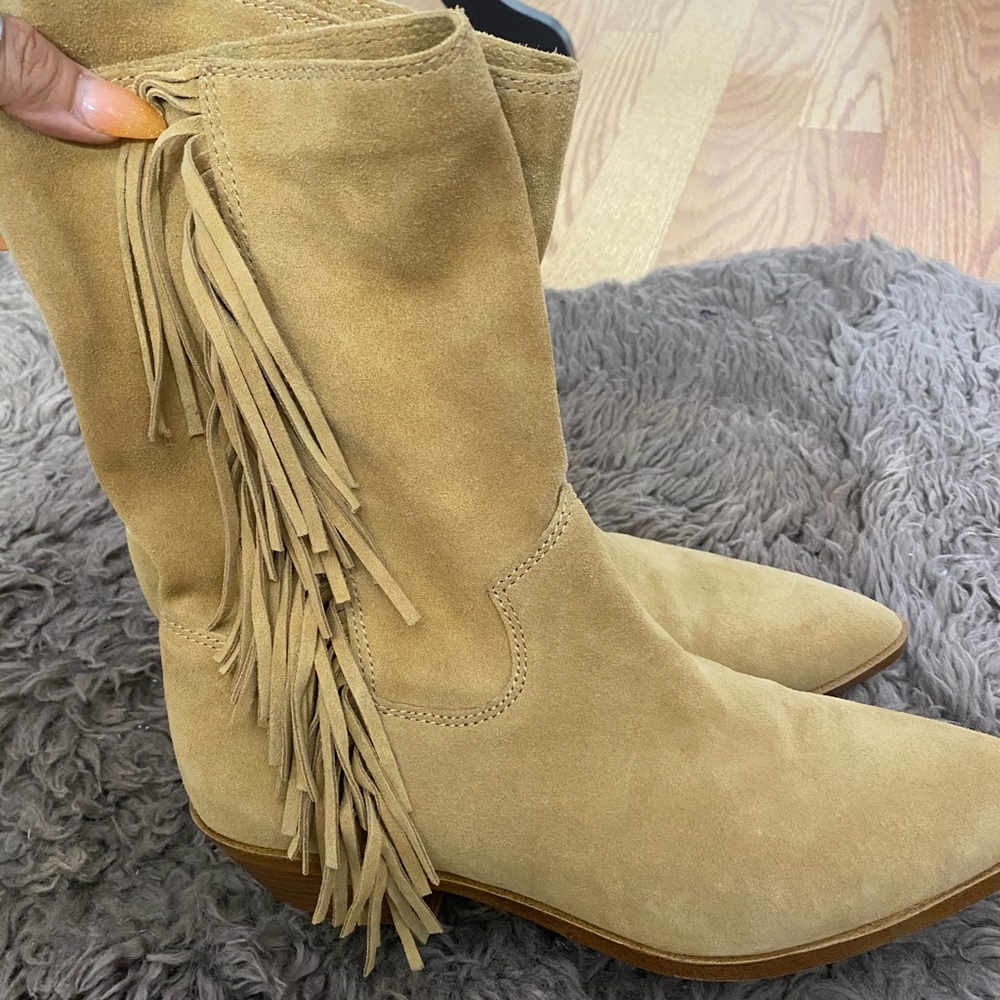 Rebecca Minkoff Suede tassel boots